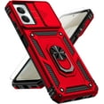 thumbnail image 1 of for Motorola Moto G Power 5G 2024 Case with Slide Camera Cover HD Screen Protector [ Grade Drop Tested]  Ring Holder Kickstand Protective Phone Case for Moto G Power 5G 2024, Red, 1 of 17