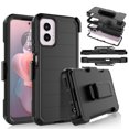 thumbnail image 1 of For Motorola Moto G Power 5G 2024 Case,Takfox Holster Phone Case with Built-in Screen Protector Swivel Belt Clip [3 Layers] Heavy Duty Full Body Protection Shockproof Kickstand Cover- Black, 1 of 9