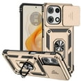 thumbnail image 1 of for Motorola Moto G Power 5G 2025 Case, Soft TPU & Hard PC Anti-scratch Sliding Cover Full Protection Ring Stand Rotating Kickstand Holder Magnetic Shockproof Phone Case Cover, Gold, 1 of 9