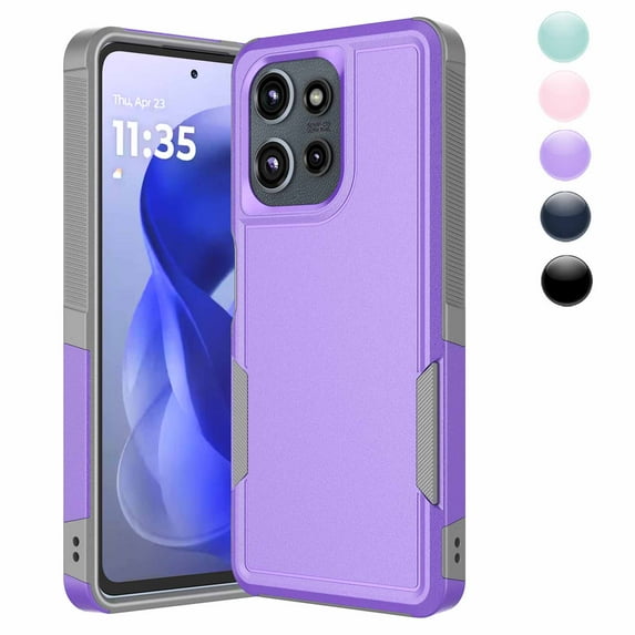 For Motorola Moto G Power 5G 2025 Case,Sturdy Durable Cover Cute Bumper Case for Moto G Power 5G 2025,Njjex Military Grade Protection Dual Layer Shockproof Heavy Duty Rugged Phone Case - Purple