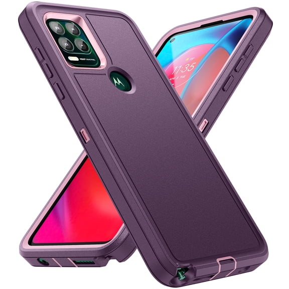 for Motorola Moto G Power 5G 2025 Phone Case, Hybrid Hard PC Back + Silicone EVA Shockproof Protective Dustproof Non-Slip Heavy Duty Rugged Phone Case Cover for Moto G Power 5G 2025, Purple