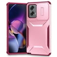 thumbnail image 1 of for Motorola Moto G Power 5G 2025 Rugged Case, Heavy Duty Hard PC Protective Shockproof Cover with Lens Sliding Camera Cover Protective Phone Case for Motorola Moto G Play 5G 2025, Pink, 1 of 7