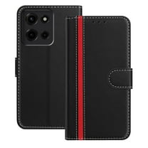 for Motorola Moto G Power 5G 2025 Wallet Case, Fashion PU Leather  TPU Card Slots Cash Pocket Kickstand Full Body Protection Men and Women Shockproof Protective Phone Case Cover, Black