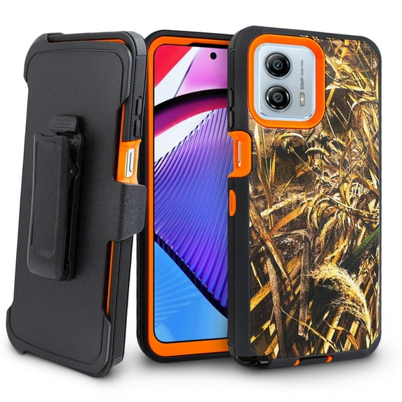 For Motorola Moto G STYLUS 5G 2023 Heavy Duty Rugged Shockproof Full Body Protection 360 Swivel Kicktand Holster Belt Clip And Built in Screen Protector Phone Cover Case - Camo