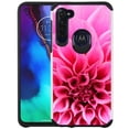thumbnail image 1 of Motorola Moto G Stylus (2020) Case - Colorful Design Hybrid Armor Case Shockproof Dual Layer Protective Phone Cover - Pink Dhalia, 1 of 2