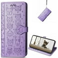 thumbnail image 1 of for Motorola Moto G Stylus (2023) Wallet Case, Cute Cat Dog Cartoon Style with Card Slots Holder PU Leather Flip Phone Cover Case for Motorola G Stylus (2023) 6.5" MG Purple, 1 of 18