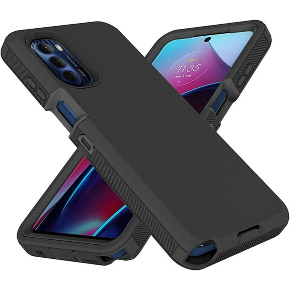 Motorola Moto G Stylus 4G 2022 Case, Heavy Duty Protective Case Dustproof Shockproof Protection 3 in 1 Rugged Phone Cover for Moto G Stylus 4G 2022, Black (4G Version ONLY)