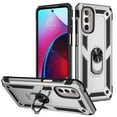 thumbnail image 1 of Motorola Moto G Stylus 4G 2022 Case, Heavy Duty Shockproof Full Body Protective Phone Cover Built in Rotatable Magnetic Ring Holder Kickstand For Moto G Stylus 4G 6.8 inch 2022,Silver, 1 of 8