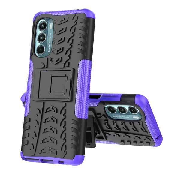 For Motorola Moto G Stylus 4G 2022 Case, Shockproof Rugged Protection Kickstand Cover Drop Proof TPU Military Grade Protective Phone Case for Motorola Moto G Stylus 4G 2022 6.8 inch, Purple
