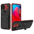 thumbnail image 1 of for Motorola Moto G Stylus 5G 2021 Wallet Case, with Credit Card Holder Stand Kickstand Slim Rugged Shockproof Heavy Duty Defender Armor Military Grade Protective Phone Case - Red, 1 of 9