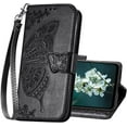 thumbnail image 1 of for Motorola Moto G Stylus 5G 2023 Case Wallet,Women Flip Folio Cover with Butterfly Emboss PU Leather Stand Card Slots Wrist Strap Protective Phone Case for Moto G Stylus 5G 2023 (Black), 1 of 15