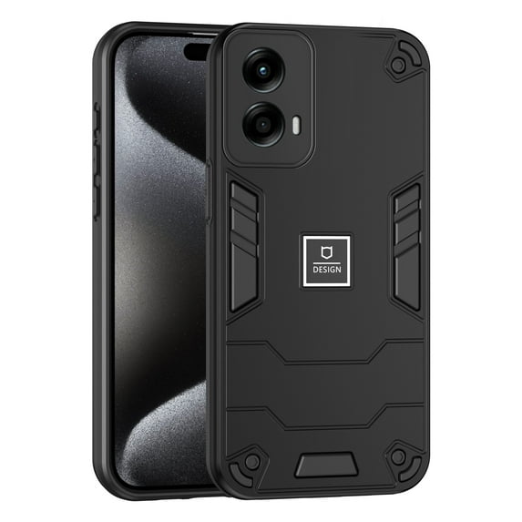 for Motorola Moto G Stylus 5G 2024 Case, 2 in 1 Hybrid Shockproof Hard PC Soft TPU Bumper Non-Slip Protective Girls Women Boy Men Phone Cases Cover for Motorola Moto G Stylus 5G 2024, Black