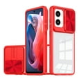 thumbnail image 1 of for Motorola Moto G Stylus 5G 2024 Case, Stylish Slim Crystal Clear PC Back + TPU Silicone Case with Sliding Camera Cover Anti-fingerprint Shockproof Phone Cases for Moto G Stylus 5G 2024, Red, 1 of 6