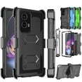 thumbnail image 1 of For Motorola Moto G Stylus 5G 2024 Case, Takfox Heavy Duty Rugged Defender Full Body Protection Phone Case Cover with Swivel Belt Clip Holster & Built in Screen Protector - Black, 1 of 8