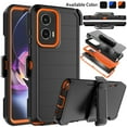 thumbnail image 1 of For Motorola Moto G Stylus 5G 2024 Phone Case, with [Built-in Screen Protector] Holster Belt Clip for Moto G Stylus 5G 2024, Ebizware Heavy Duty Shockproof Rugged Kickstand Cover - Black/Orange, 1 of 10
