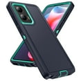 thumbnail image 1 of for Motorola Moto G Stylus 5G 2024 Phone Case, Hybrid Hard PC Back + Silicone EVA Shockproof Protective Dustproof Non-Slip Heavy Duty Rugged Phone Case Cover for Moto G Stylus 5G 2024, Blue+Mint, 1 of 8