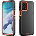 thumbnail image 1 of Motorola Moto G Stylus 5G 2024Phone Case Shockproof Dust/Drop Proof 3 in 1 Full Body Rugged Heavy Duty Cover Black Orange, 1 of 7