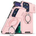 thumbnail image 1 of for Motorola Moto G Stylus 5G 2025/2026, Military Grade Shockproof Bumper Rugged Rotating Stand Ring Holder Anti-Scratch Magnetic Cover Compatible with Car Mount Case,Pink, 1 of 11