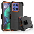 thumbnail image 1 of For Motorola Moto G Stylus 5G 2025 Case with Built-in Screen Protector and Belt-Clip Holster, Tekcoo Military Grade Shockproof Rugged Phone Case Kickstand Cover for Moto G Stylus 5G 2025 - Orange, 1 of 11