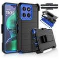 thumbnail image 1 of For Motorola Moto G Stylus 5G 2025 Case with Built-in Screen Protector and Holster Belt Clip, Military Grade Protection Shockproof Heavy Duty Kickstand Phone Case Cover for Moto G Stylus 2025 - Blue, 1 of 10