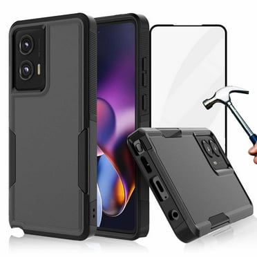 For Motorola Moto G Stylus 5G 2025 Phone Case,with Tempered Glass Screen Protector, Heavy Duty Rugged Shockproof Full Body Protection Sturdy Durable Cover Cute Bumper for Moto G Stylus 5G 2025 -Black