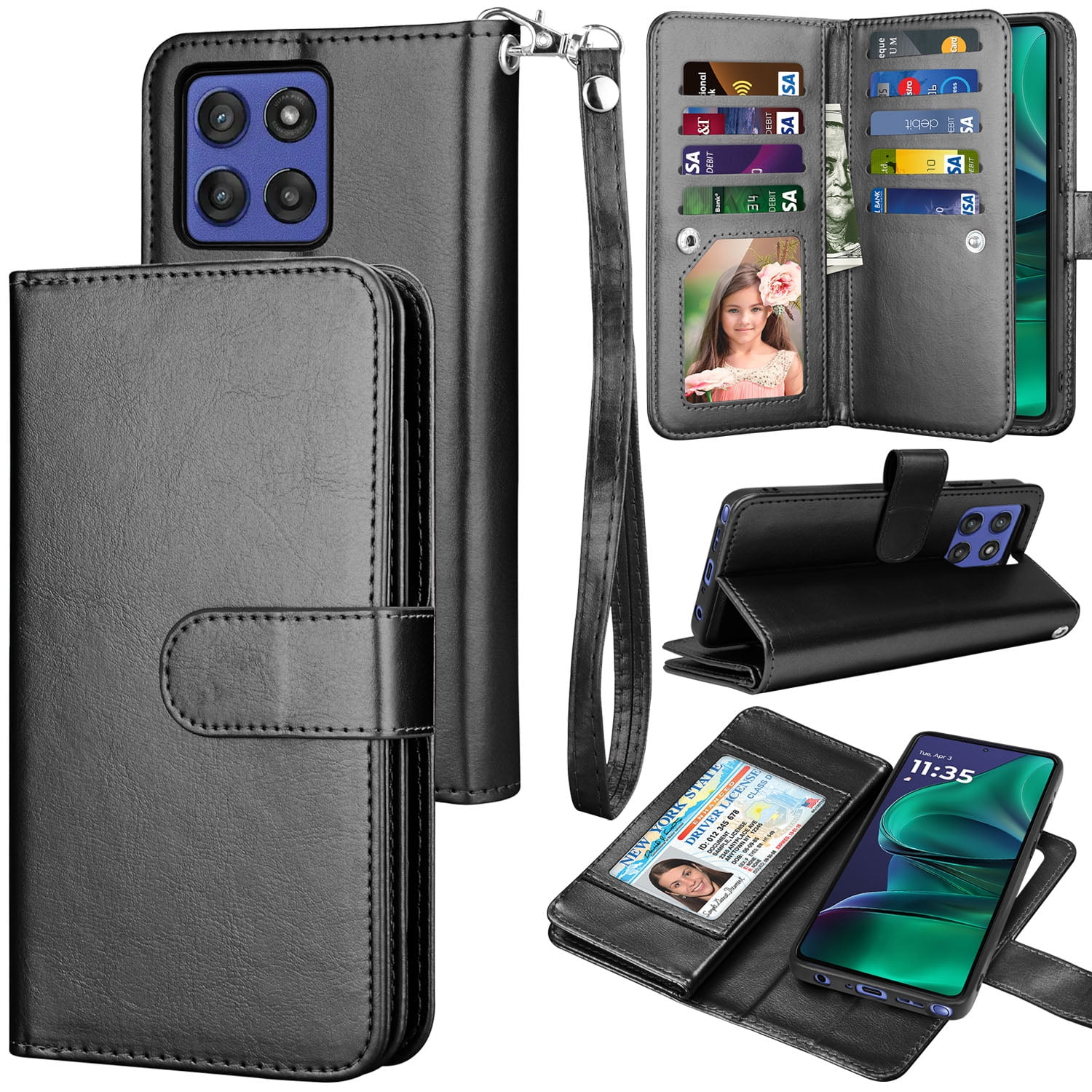 BENTOBEN Heavy Duty Case For Motorola Moto G Stylus 5G (2021-2025) – Black, Hybrid Shockproof Cover With Kickstand & Qi Wireless Charging
