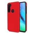 thumbnail image 1 of Motorola Moto G Stylus Phone Case Slim Hybrid Armor Shockproof Impact [Shock Absorption] Rubber Dual Layer Rugged Protective PC Bumper Frame & Soft TPU [RED] Cover for MOTOROLA Moto g stylus (2020), 1 of 3