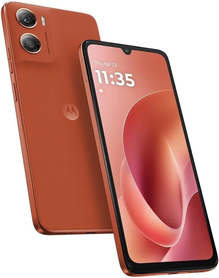 Motorola Moto G06 4G (XT2535-2) 50MP Dual Sim 6.88" (For Tmobile Mint Tello & Global) International Version (256GB+4GB, Pantone Arabesque Orange)
