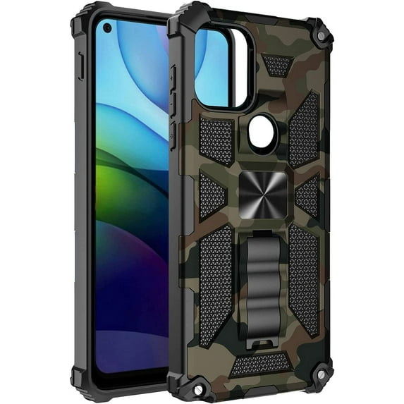 for Motorola Moto G10/G30 UW Ace Camouflage Design Case,Moto G20 Military Grade Heavy Duty Shockproof Case Built-in Magnetic Kickstand Cover for Motorola Moto G10 Power MC Army Green