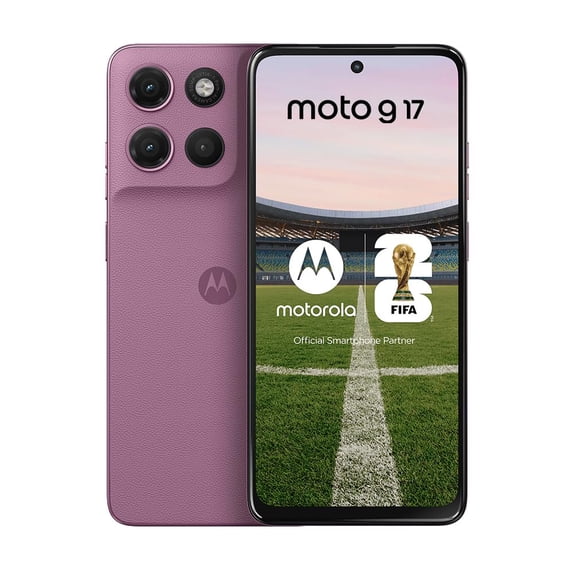 Motorola Moto G17 4G Ai For Tmobile Mint Tello & Global 256GB+4GB 50MP Sony Cam Dual Sim NFC 6.72" XT2535-2 Latin Version Pantone Bordeaux Rose