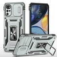 thumbnail image 1 of For Motorola Moto G22 2022 6.5", Hybrid Rugged PC Shell 360°Rotating Holder/Kickstand Camera Slide Car Mount Anti-fall Airbags Military-Grade Shockproof Anti-fingerprint Case,Gray, 1 of 7