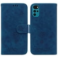 thumbnail image 1 of for Motorola Moto G22 Wallet Case with Magnetic Kickstand Card Slots Wrist Strap Cover for Women Girls, PU Leather Shockproof Case for Motorola Moto G22 6.5 Inch,Blue, 1 of 16