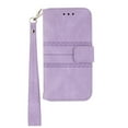 thumbnail image 1 of for Motorola Moto G51 5G Flip Case, Premium PU Leather Folio Flip with Design Card Slots Wrist Strap Shockproof Kickstand Magnetic Protective Girls Cover for Motorola Moto G51 5G, Lightpurple, 1 of 9