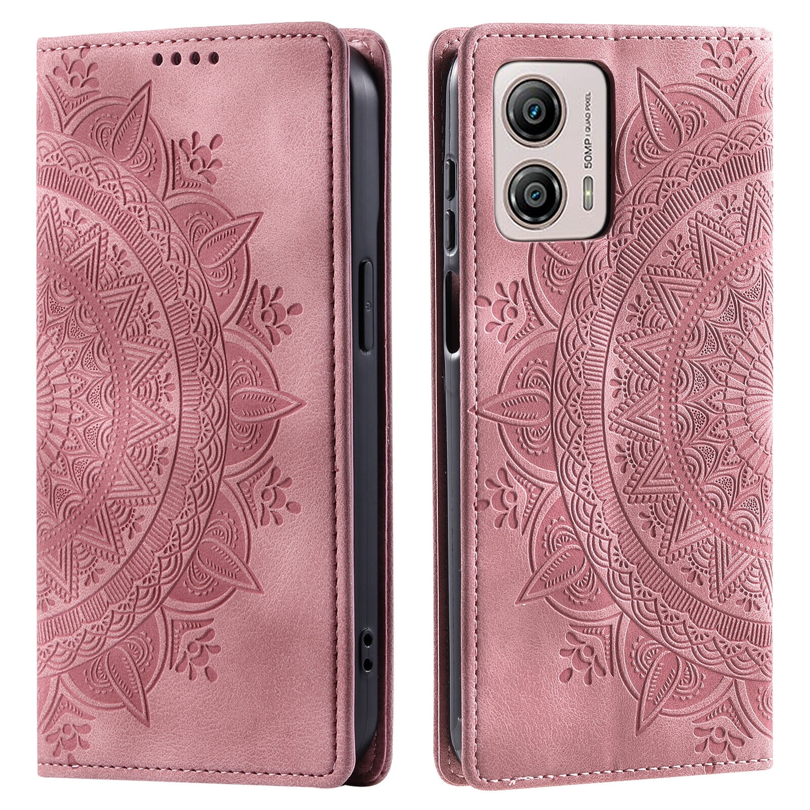 Case For Motorola G73 5G, Slim Leather Wallet Flip Phone Cover + Screen  Glass 