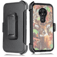 thumbnail image 1 of for Motorola Moto G7 Play/G Play 7th Gen/ XT1952 [Four Layered Protection] Heavy Duty Defender Holster Armor Tough Case with Rotating Belt Clip & Built in Screen Protector Green Deer, 1 of 3