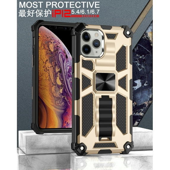 Motorola Moto G8 Power Phone Case,New DMK Impact Protective Kickstand Phone Case Gold