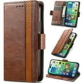 thumbnail image 1 of for Motorola Moto G86 Leather Phone Case Wallet Folio Flip Cover Casual Business, [RFID Blocking] Multi Hidden Anti-theft Card Holder Cash Slot, Side Magnetic Buckle, Stand Support, 1 of 7