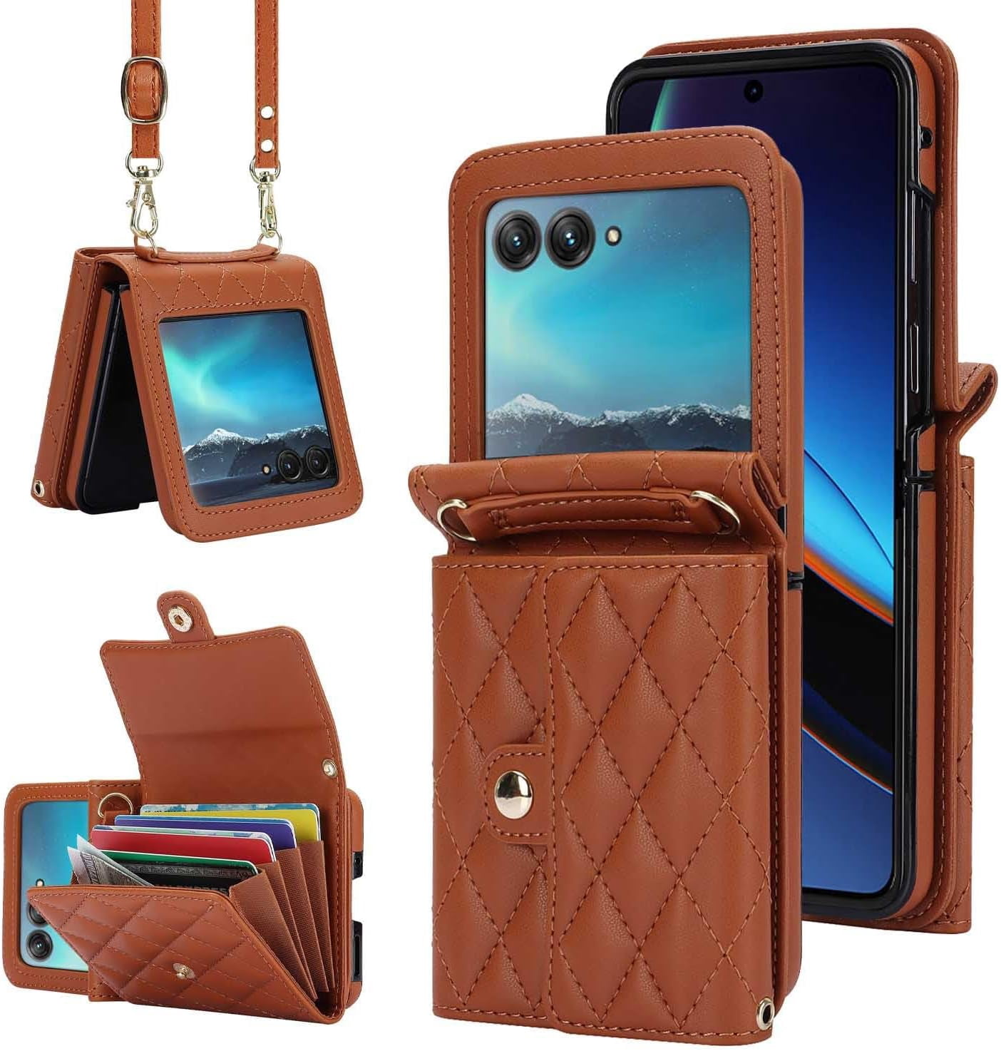 for Motorola Moto Razr+ 2023 Case with RFID Blocking, Moto Razr Plus ...
