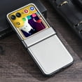 thumbnail image 1 of for Motorola Moto Razr 2024 Premium Case, Hinge Protection PU Leather + Hard PC Shell Ultra Thin Slim Durable Protective Phone Case Wireless Charging for Motorola Moto Razr 2024,Silver, 1 of 8