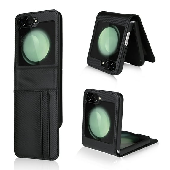 for Motorola Moto Razr + / Plus 2024 Wallet Case with Card Holder, Classic Business Style Premium PU Leather Protective Luxury Phone Case Men Women for Motorola Moto Razr + / Plus 2024,Black