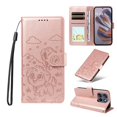 thumbnail image 1 of For Motorola Moto S50 Dog Embossing Leather Phone Case with RFID Blocking Card Slot Wallet Magnetic Clasp Lanyard Flip Stand Case,Pink,For Motorola Moto S50, 1 of 8