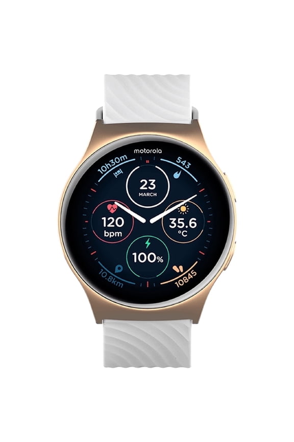 Moto Watch 120 1.43" AMOLED Bluetooth AI Smartwatch, Rose Gold