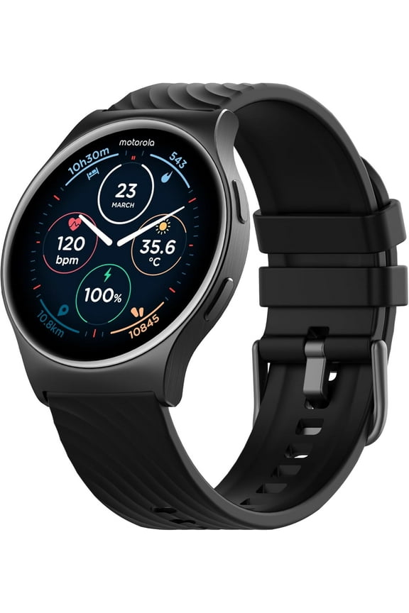 Moto Watch 120 - Premium Bluetooth AMOLED Smartwatch - Phantom Black