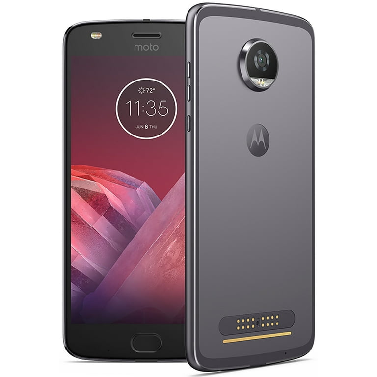 Motorola Moto Z2 Play XT1710 32GB Unlocked Phone w 12MP Camera Lunar Gray Certified Used Walmart