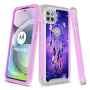Motorola One 5G Ace Case, Moto G 5G Case, Rosebono Graphic Design Shockproof Impact Resistant Protective Full-Body Rugged Clear Hybrid Bumper Case for Motorola One 5G Ace (Dream Catcher)