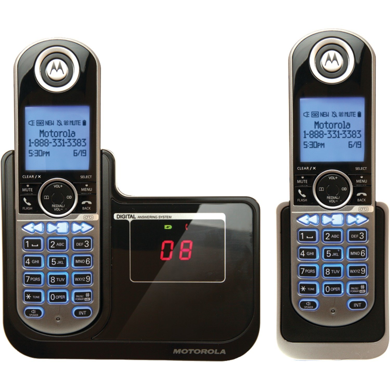 Motorola P1002 DECT 6.0 Cordless Phone with Diagonal Display - image 1 of 2