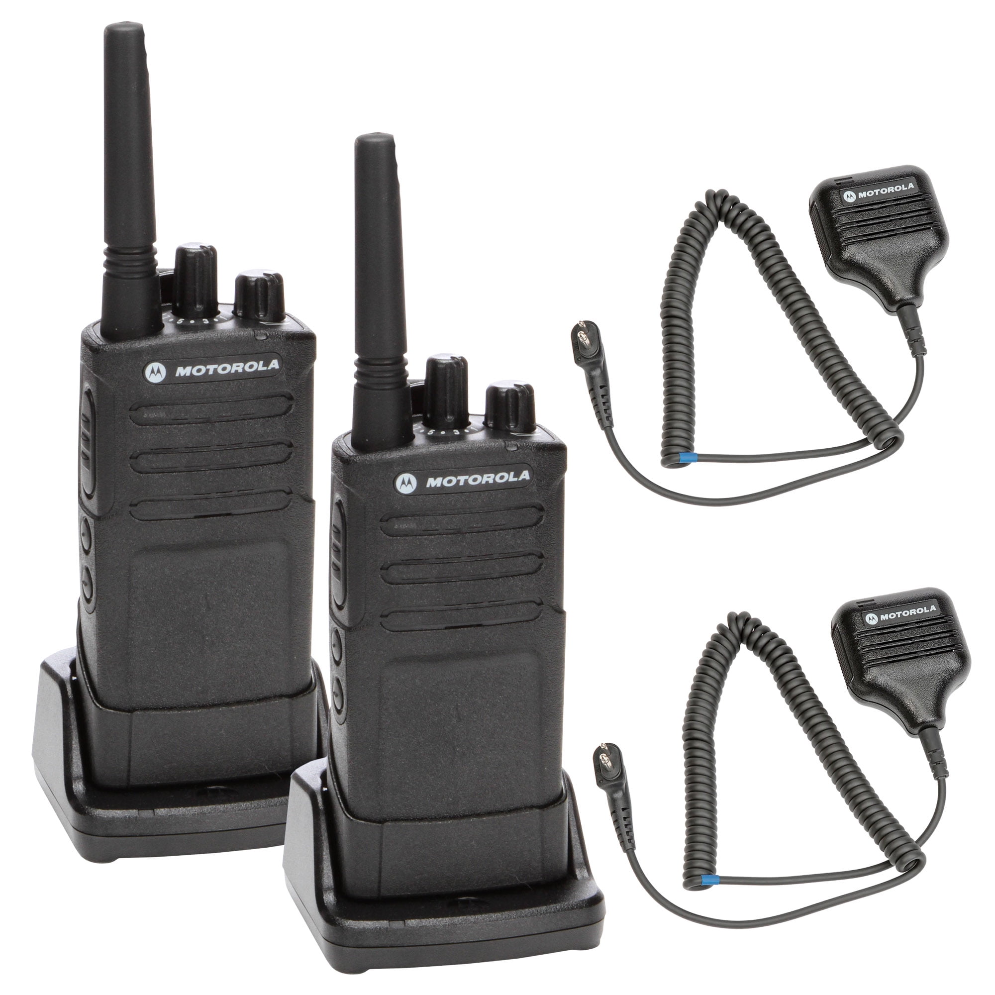 Motorola RMU2080 On-Site Rugged Two-Way Business Radio (RMU2080) + HKLN4606 Remote Speaker Mic (2-Pack)