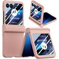 thumbnail image 1 of for Motorola Razr+ 2023 Case with Integrated Glass Screen Protector, [Removal Hinge Protection] Full Coverage Slim Hard PC Cover Scratch-Resistant Phone Case for Moto Razr Plus 2023 - Pink, 1 of 12
