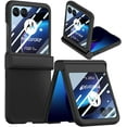 thumbnail image 1 of for Motorola Razr+ 2023 Case with Integrated Glass Screen Protector, [Removal Hinge Protection] Full Coverage Slim Hard PC Cover Scratch-Resistant Phone Case for Moto Razr Plus 2023 - Black, 1 of 6