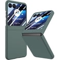 thumbnail image 1 of for Motorola Razr+ 2023 Case with Integrated Glass Screen Protector, Slim Matte Hard PC Back Cover Scratch-Resistant Full Coverage Phone Case for Moto Razr Plus 2023 - Green, 1 of 6